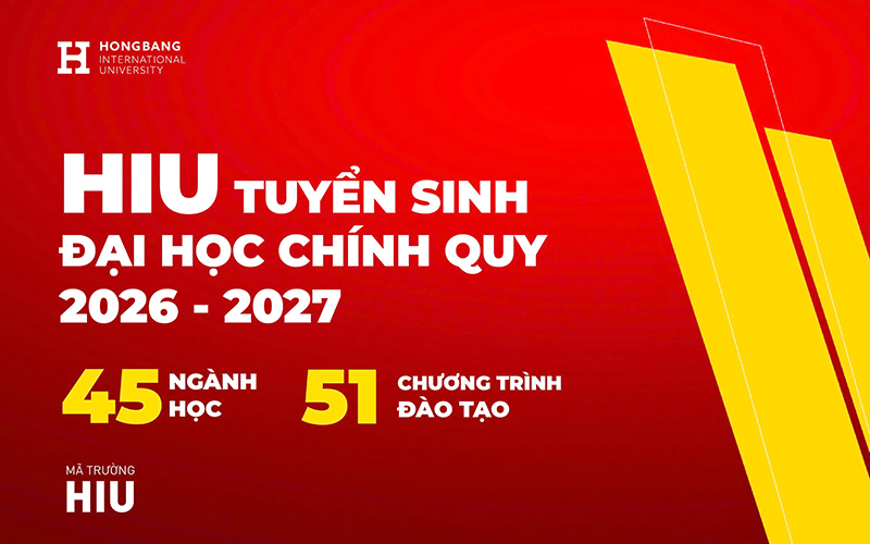 Tuyển sinh 2026: HIU áp dụng 6 phương thức xét tuyển cho 45 ngành học