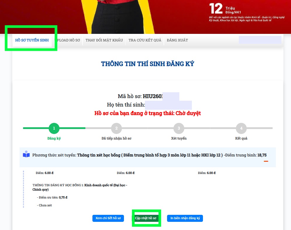 Truy cập hồ sơ