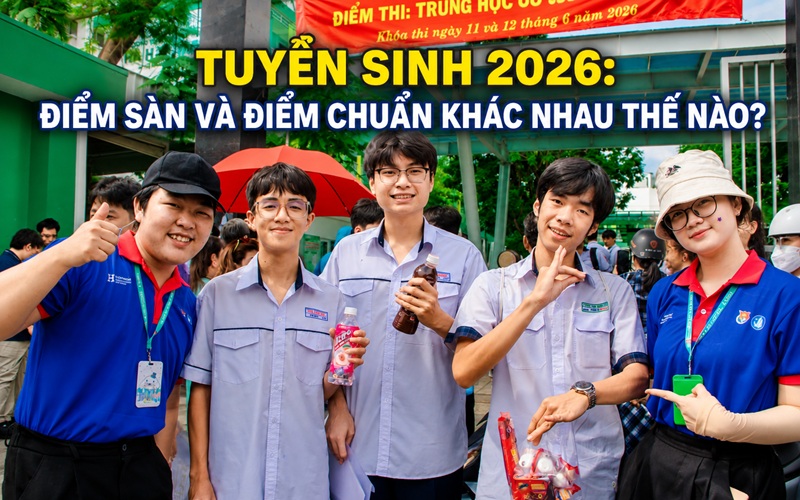 Tuyển sinh 2026: Điểm sàn và điểm chuẩn khác nhau thế nào?
