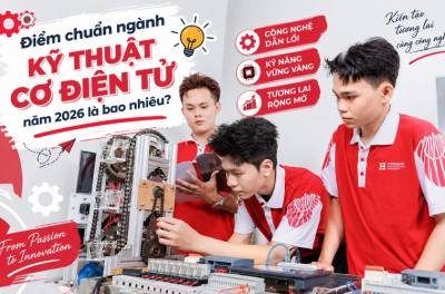 Điểm chuẩn ngành kỹ thuật Cơ điện tử mới nhất năm 2026 là bao nhiêu?